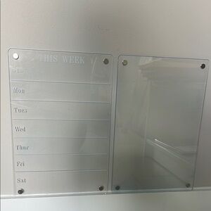 Clear Acrylic Magnetic Weekly Planner Board